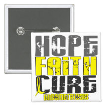 HOPE FAITH CURE ENDOMETRIOSIS T-Shirts & Apparel Buttons