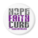 HOPE FAITH CURE FIBROMYALGIA T-Shirts & Apparel magnets