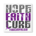 HOPE FAITH CURE FIBROMYALGIA T-Shirts & Apparel magnets by awarenessgifts HOPE FAITH CURE FIBROMYALGIA T-Shirts & Apparel magnets