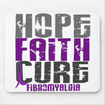 HOPE FAITH CURE FIBROMYALGIA T-Shirts & Apparel Mouse Mats