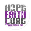 HOPE FAITH CURE FIBROMYALGIA T-Shirts & Apparel stickers