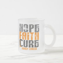 HOPE FAITH CURE KIDNEY CANCER (Orange Ribbon) Coffee Mugs