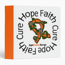 Hope Faith Cure Leukemia Awareness Binder