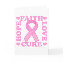Hope Faith Love Cure Greeting Card