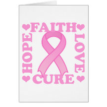 Hope Faith Love Cure Greeting Card