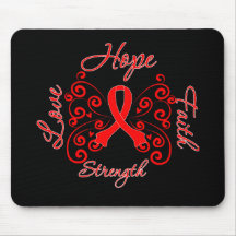 Hope Faith Love Strength AIDS Disease Mousepad