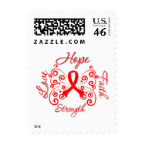 Hope Faith Love Strength Blood Cancer Postage Stamps