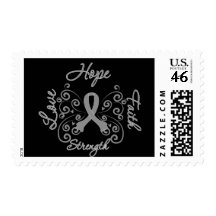 Hope Faith Love Strength Brain Cancer Stamp