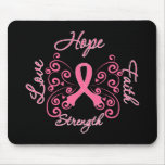 Hope Faith Love Strength Breast Cancer mousepads