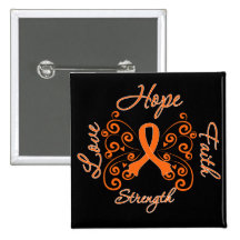 Hope Faith Love Strength Leukemia Buttons