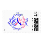 Hope Faith Love Strength Male Breast Cancer postage
