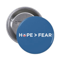 hope > fear obama 2008 hope won pinback buttons