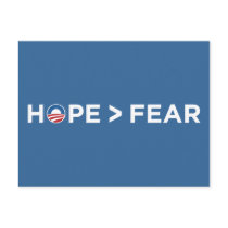 hope > fear obama 2008 hope won post cards