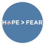 hope > fear obama 2008 hope won stickers