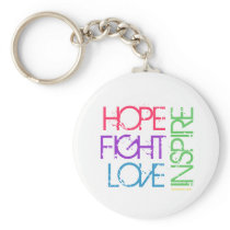 Hope, Fight, Love, Inspire Keychains