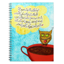 Hope floats Coffee Love Spiral Note Books