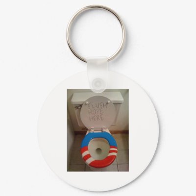 Hope-Flush Hope Toilet Key Chain by BarackObamaStore