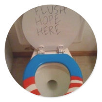 Hope-Flush Hope Toilet stickers by BarackObamaStore Hope-Flush Hope Toilet stickers
