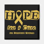 Hope for a Cure - Gold Ribbon Fridge Magnet