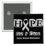 Hope for a Cure - Grey Ribbon Button