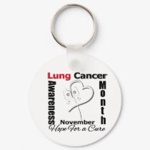 Hope For a Cure - Lung Cancer Awareness Month keychains by cancerapparel Hope For a Cure - Lung Cancer Awareness Month keychains
