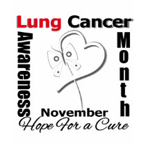 Hope For a Cure - Lung Cancer Awareness Month t-shirts by cancerapparel Hope For a Cure - Lung Cancer Awareness Month t-shirts