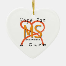 Hope For A Cure - MS Awareness Christmas Tree Ornament