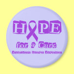 Hope for a Cure - Purple Ribbon Fridge Magnets