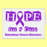 Hope for a Cure - Purple Ribbon Greeting Card