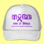 Hope for a Cure - Purple Ribbon Mesh Hats