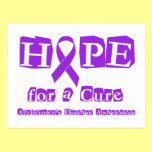 Hope for a Cure - Purple Ribbon Postcards