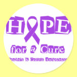 Hope for a Cure - Purple Ribbon Sticker
