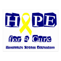 Hope for a Cure - Yellow Ribbon Postcard
