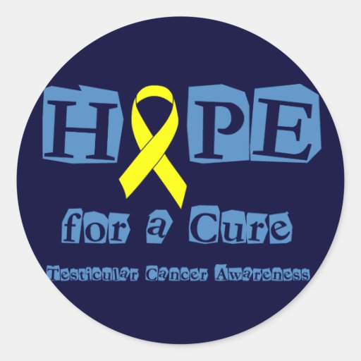 Hope for a Cure - Yellow Ribbon Sticker