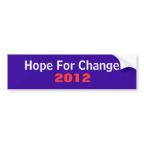 Hope for Change 2012 Bumper Sticker
