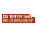 Hope for Change Impeachment Bumper Sticker bumper stickers