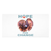 Hope for Change Customized Photo Card