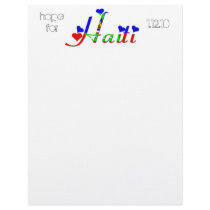 HOPE FOR HAITI Originals 4 Change CHARITY DONATION Letterhead Design