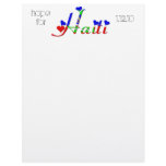 HOPE FOR HAITI Originals 4 Change CHARITY DONATION Letterhead Design