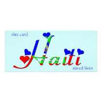 HOPE FOR HAITI Originals 4 Change CHARITY DONATION Rack Cards