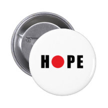Hope for Japan - Earthquake & Tsunami Victims Pinback Buttons