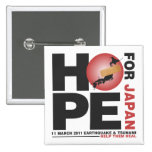 HOPE FOR JAPAN - HELP THEM HEAL BUTTONS