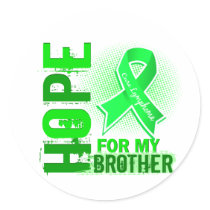 Hope For My Brother Lymphoma Round Stickers