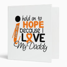 Hope For My Daddy Multiple Sclerosis MS Vinyl Binder
