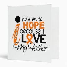 Hope For My Father Multiple Sclerosis MS Vinyl Binders