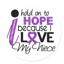 Hope For My Niece Cystic Fibrosis Round Sticker