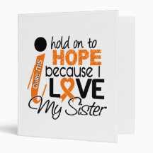 Hope For My Sister Multiple Sclerosis MS Vinyl Binders