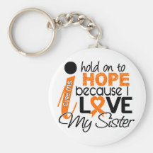 Hope For My Sister Multiple Sclerosis MS Keychains