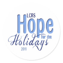 Hope for the Holidays Round Sticker