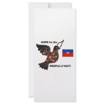 Hope for the people of Haiti - Flag Rack Card Design